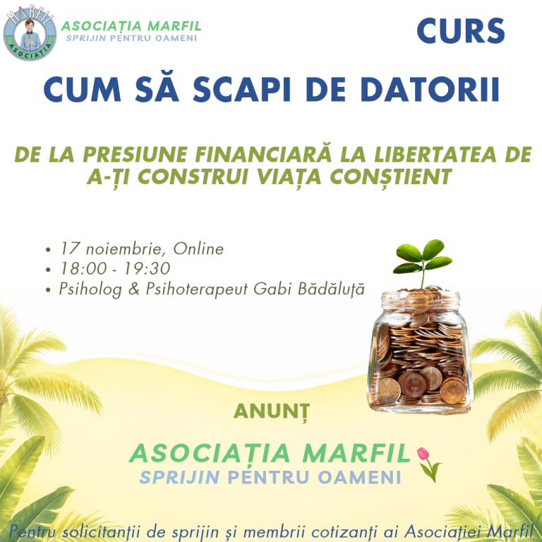 ANUNȚ: Curs – Scapă de datorii
